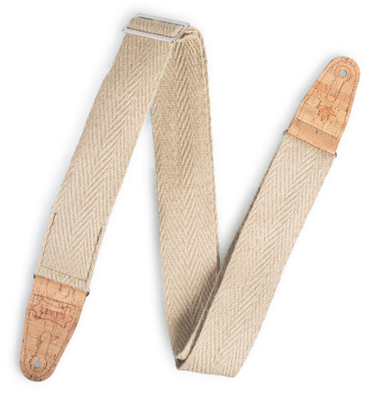 Levy's 2" Vegan Hemp Guitar Strap Made From Natural Hemp Webbing MH8P-NAT