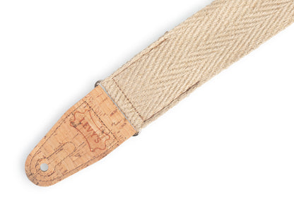 Levy's 2" Vegan Hemp Guitar Strap Made From Natural Hemp Webbing MH8P-NAT