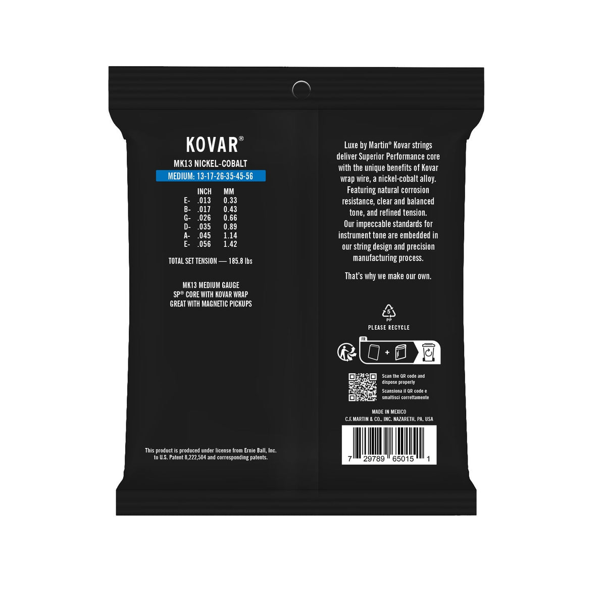 Luxe by Martin Kovar Medium Acoustic Guitar Strings MK13 13-56