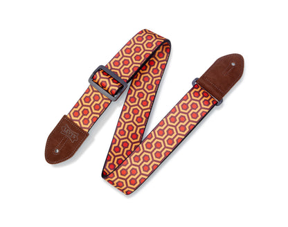 Levy's Suede Harmony Series Hex Pattern Printed Polyester Guitar Strap MP2-007