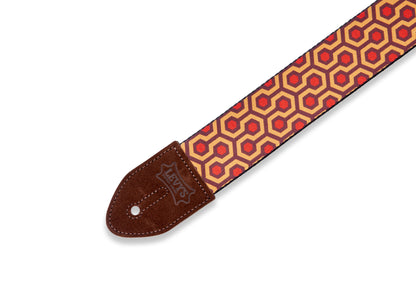 Levy's Suede Harmony Series Hex Pattern Printed Polyester Guitar Strap MP2-007