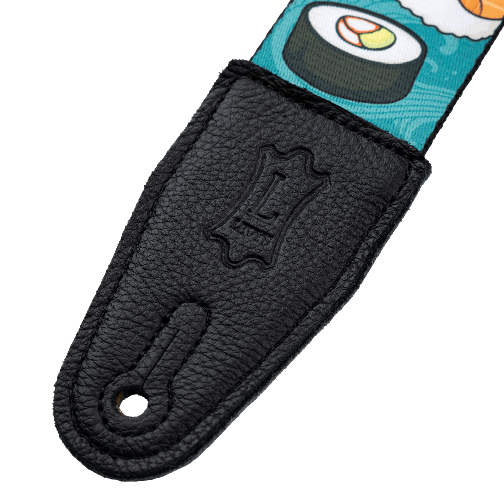 Levy's Tasty Grooves Poly - Teal Sushi Roll Guitar Strap MP2TG-001