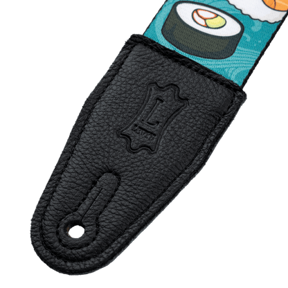 Levy's Tasty Grooves Poly - Teal Sushi Roll Guitar Strap MP2TG-001