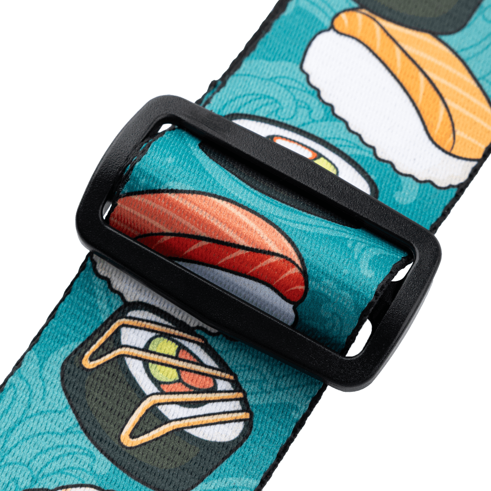Levy's Tasty Grooves Poly - Teal Sushi Roll Guitar Strap MP2TG-001