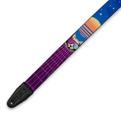 Levy's Graphic Waves Cyber Cat Poly Printed Guitar Strap LMPD2-119