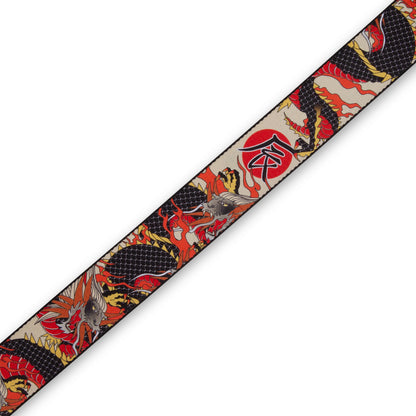 Levy's Eastern Harmony Series Red Dragon Poly Guitar Strap MPD2-123