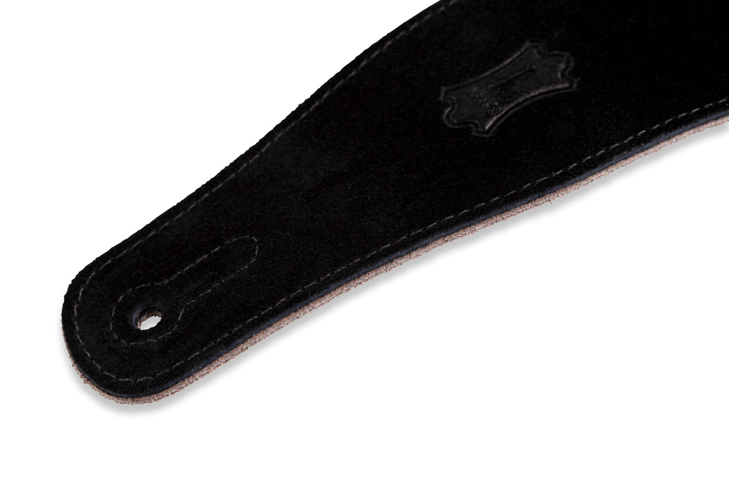 Levy's 2.5" Black Suede Guitar Strap With Suede Backing MS26-BLK