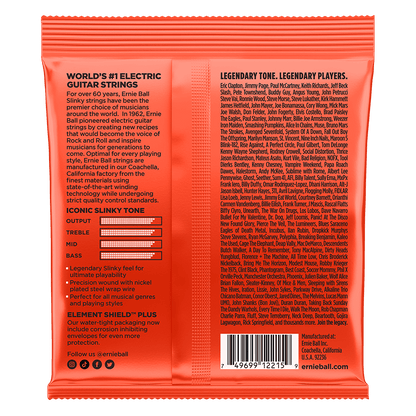 Ernie Ball Skinny Top Heavy Bottom Slinky Nickel Wound Electric Guitar Strings 10-52 Gauge - 3 Pack