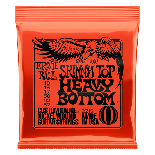 Ernie Ball Skinny Top Heavy Bottom Slinky Nickel Wound Electric Guitar Strings - 10-52 Gauge - 2215
