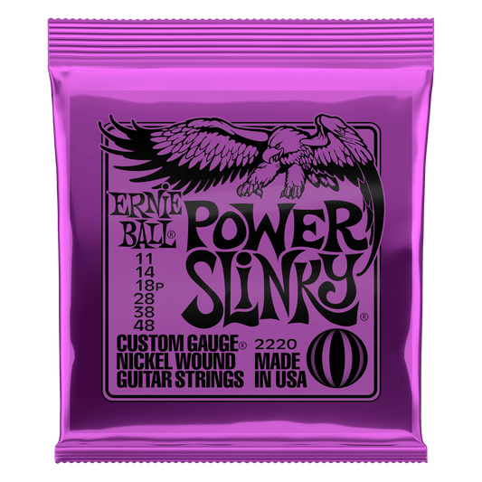 Ernie Ball Power Slinky Nickel Wound Electric Guitar Strings - 11-48 Gauge - 2220