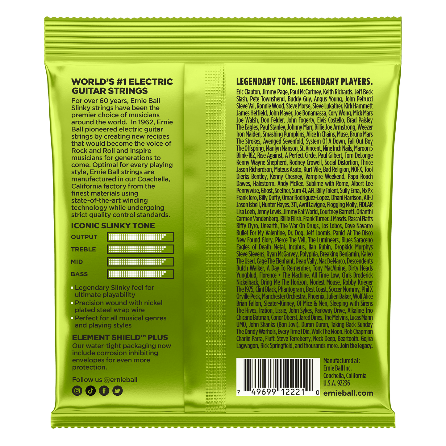 Ernie Ball Regular Slinky Nickel Wound Electric Guitar Strings 10-46 Gauge - 3 Pack