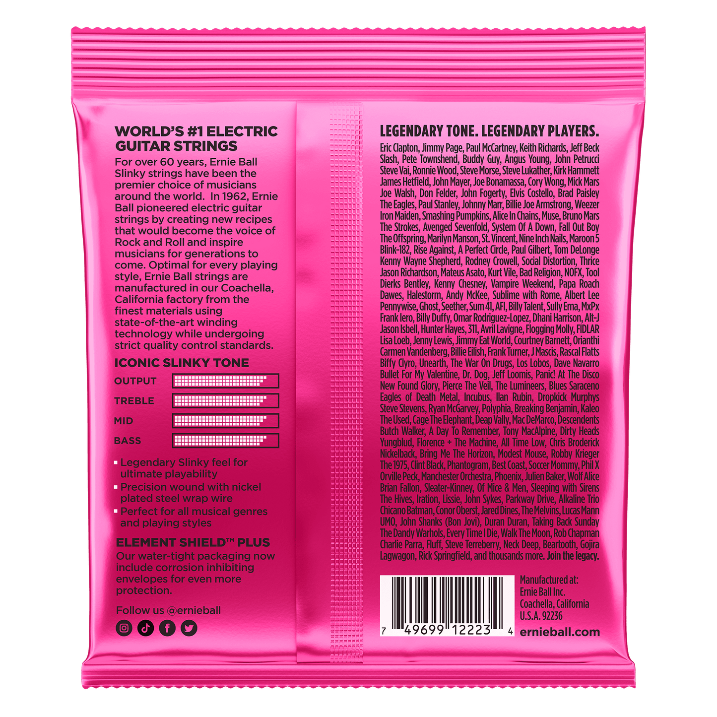 Ernie Ball Super Slinky Nickel Wound Electric Guitar Strings 9-42 Gauge - 3 Pack
