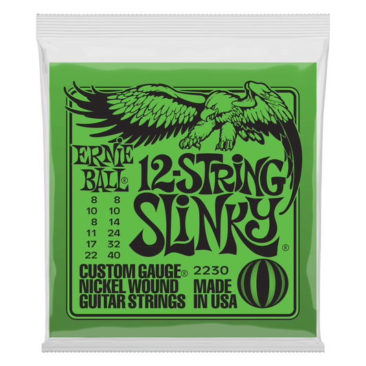Ernie Ball Slinky 12-String Nickel Wound Electric Guitar Strings - 8-40 Gauge - 2230