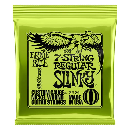 Ernie Ball Regular Slinky 7-String Nickel Wound Electric Guitar Strings - 10-56 Gauge - 2621