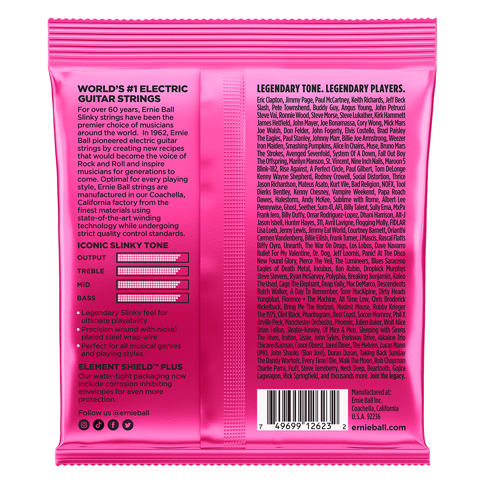 Ernie Ball Super Slinky 7-String Nickel Wound Electric Guitar Strings - 9-52 Gauge - 2623