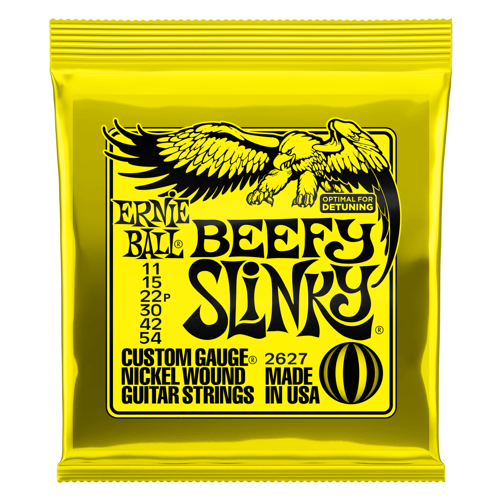 Ernie Ball Beefy Slinky Nickel Wound Electric Guitar Strings - 11-54 Gauge - 2627