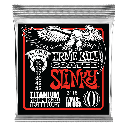 Ernie Ball Coated Slinky Titanium Skinny Top/ Heavy Bottom Electric Guitar Strings - 3115