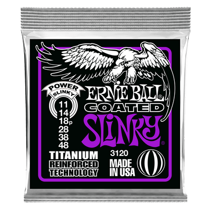 Ernie Ball Power Slinky Coated Titanium RPS Electric Guitar Strings - 11-48 Gauge - 3120