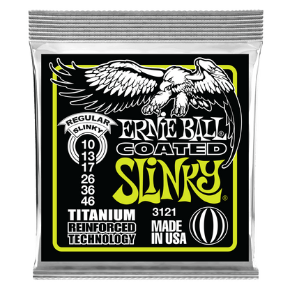 Ernie Ball Regular Slinky Coated Titanium RPS Electric Guitar Strings - 10-46 Gauge - 3121