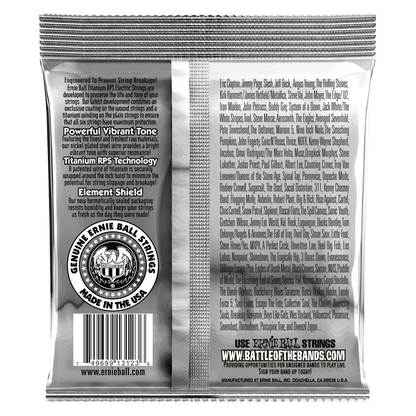 Ernie Ball Super Slinky Coated Titanium RPS Electric Guitar Strings - 9-42 Gauge - 3123