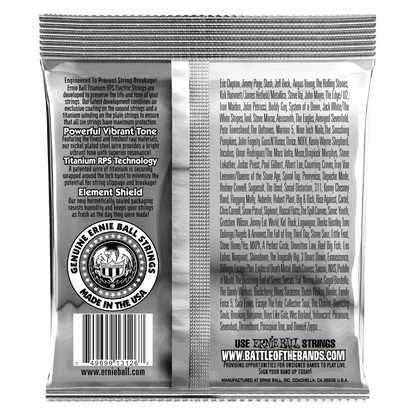 Ernie Ball Not Even Slinky Coated Titanium RPS Electric Guitar Strings - 12-56 Gauge - 3126