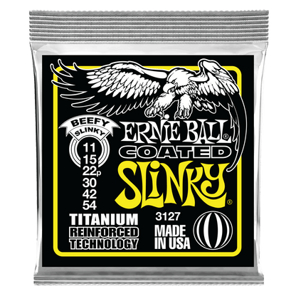 Ernie Ball Beefy Slinky Coated Titanium RPS Electric Guitar Strings -11-54 Gauge - 3127