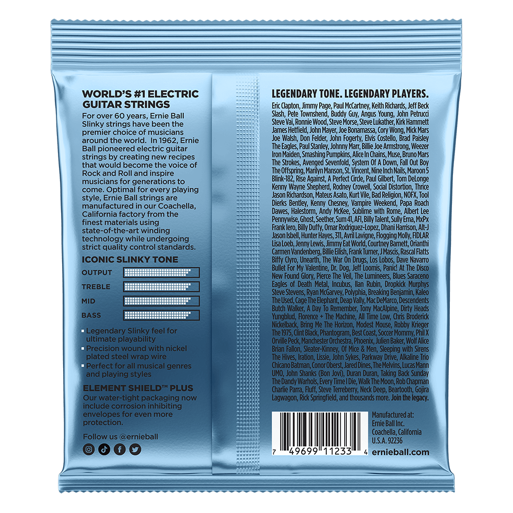Ernie Ball Primo Slinky Nickel Wound Electric Guitar Strings 9.5-44 Gauge - 3 Pack