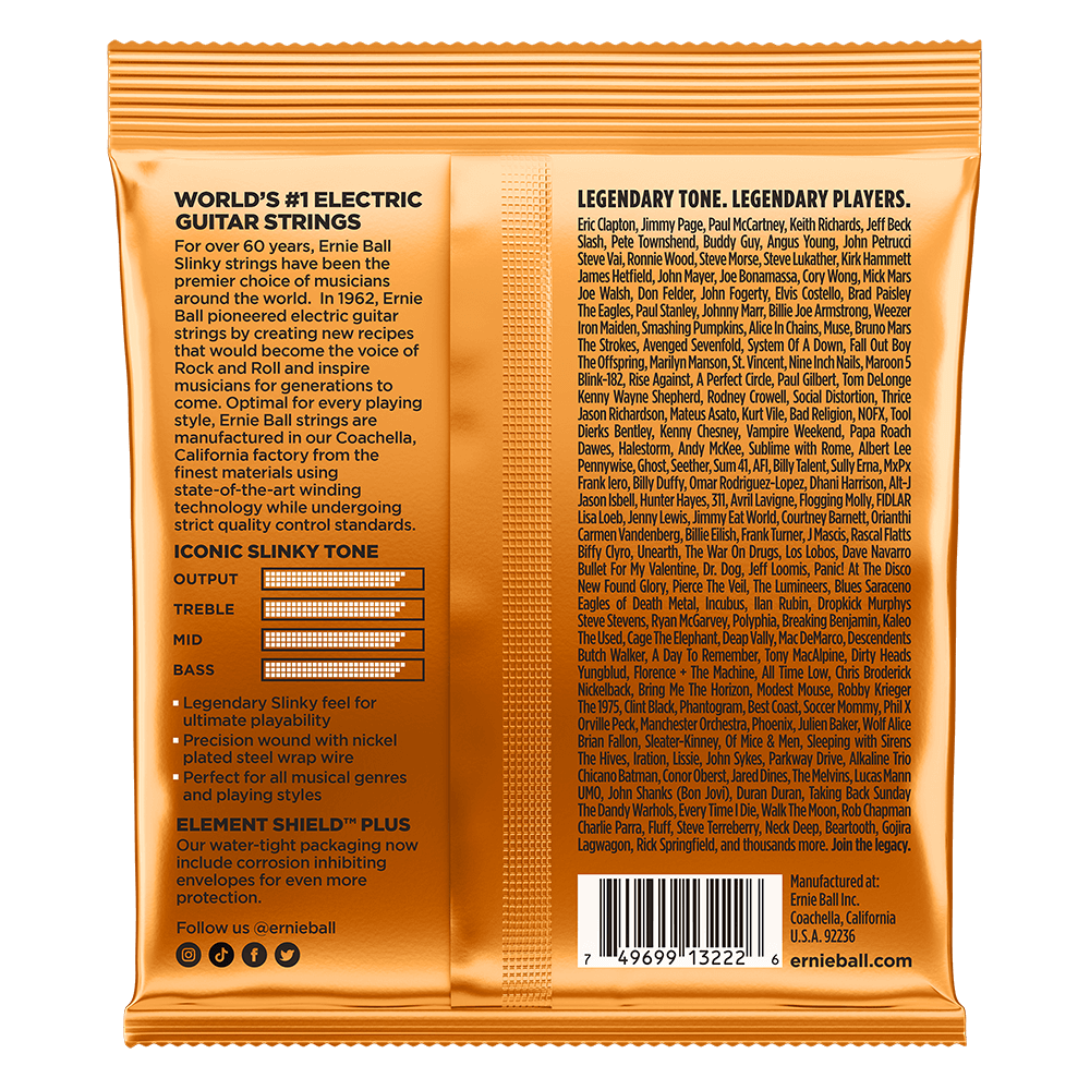 Ernie Ball Hybrid Slinky Nickel Wound Electric Guitar Strings 9-46 Gauge - 3 Pack