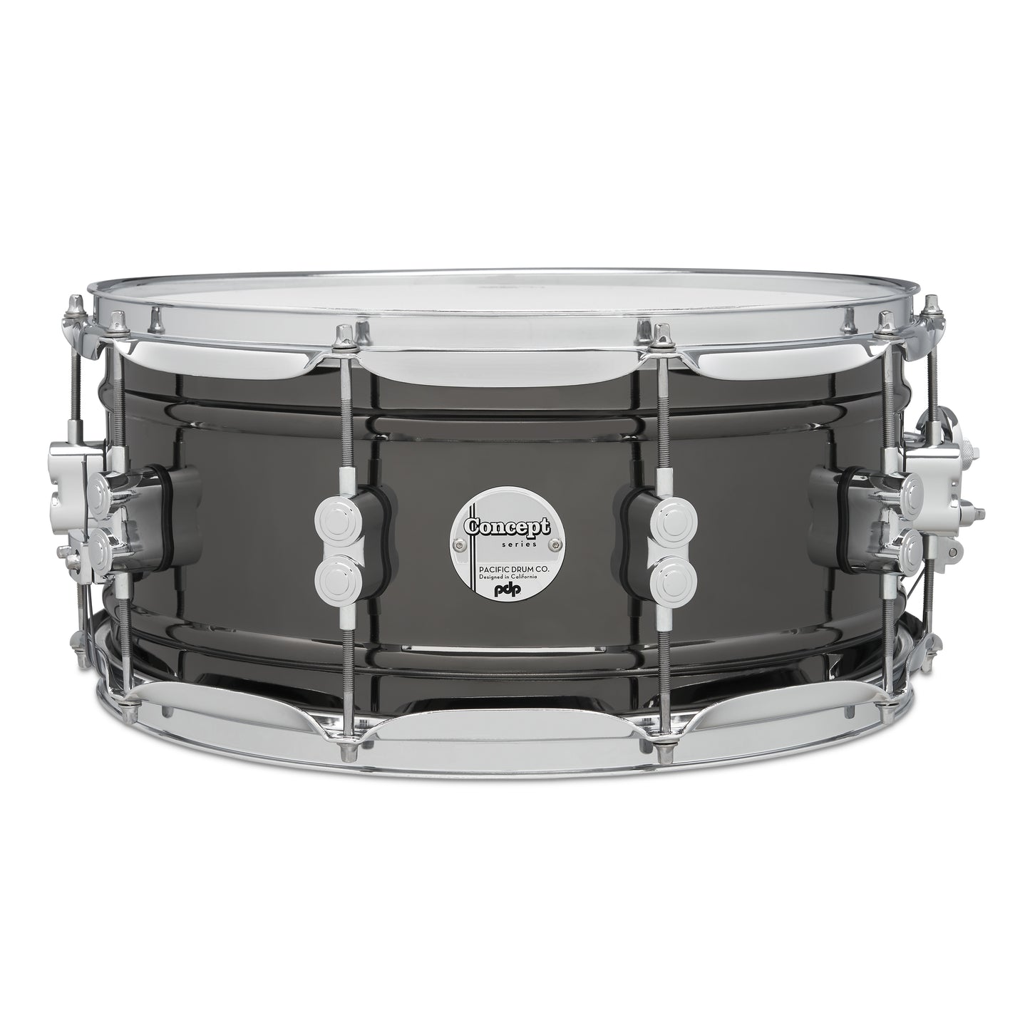 PDP Concept Series Metal Snare, 6.5x14, Black Nickel Over Steel w/Chrome Hardware PDSN6514BNCR