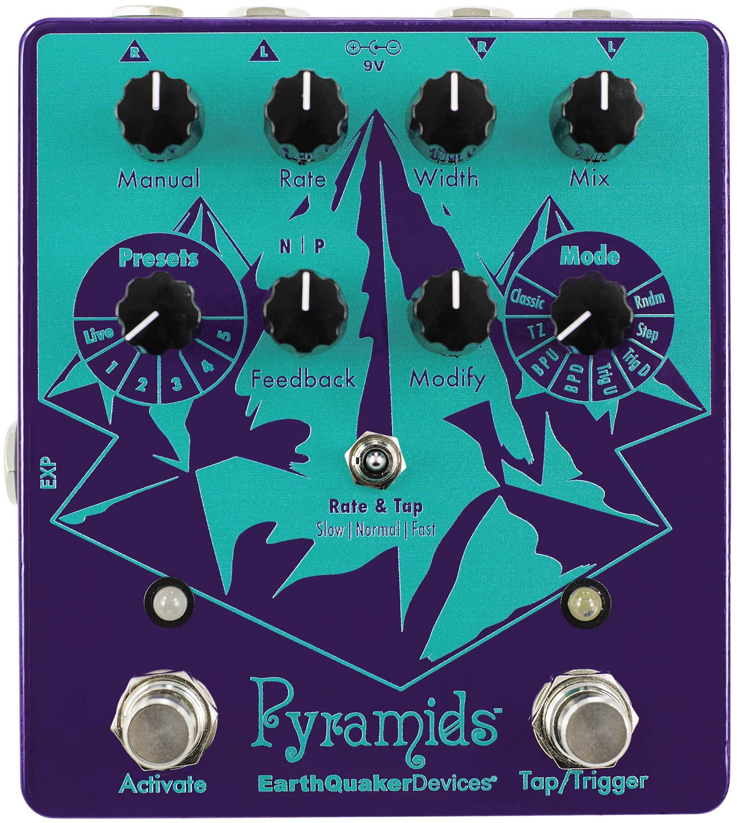 EarthQuaker Devices Pyramids Stereo Flanger Effect Pedal