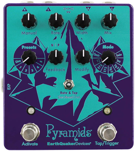 EarthQuaker Devices Pyramids Stereo Flanger Effect Pedal