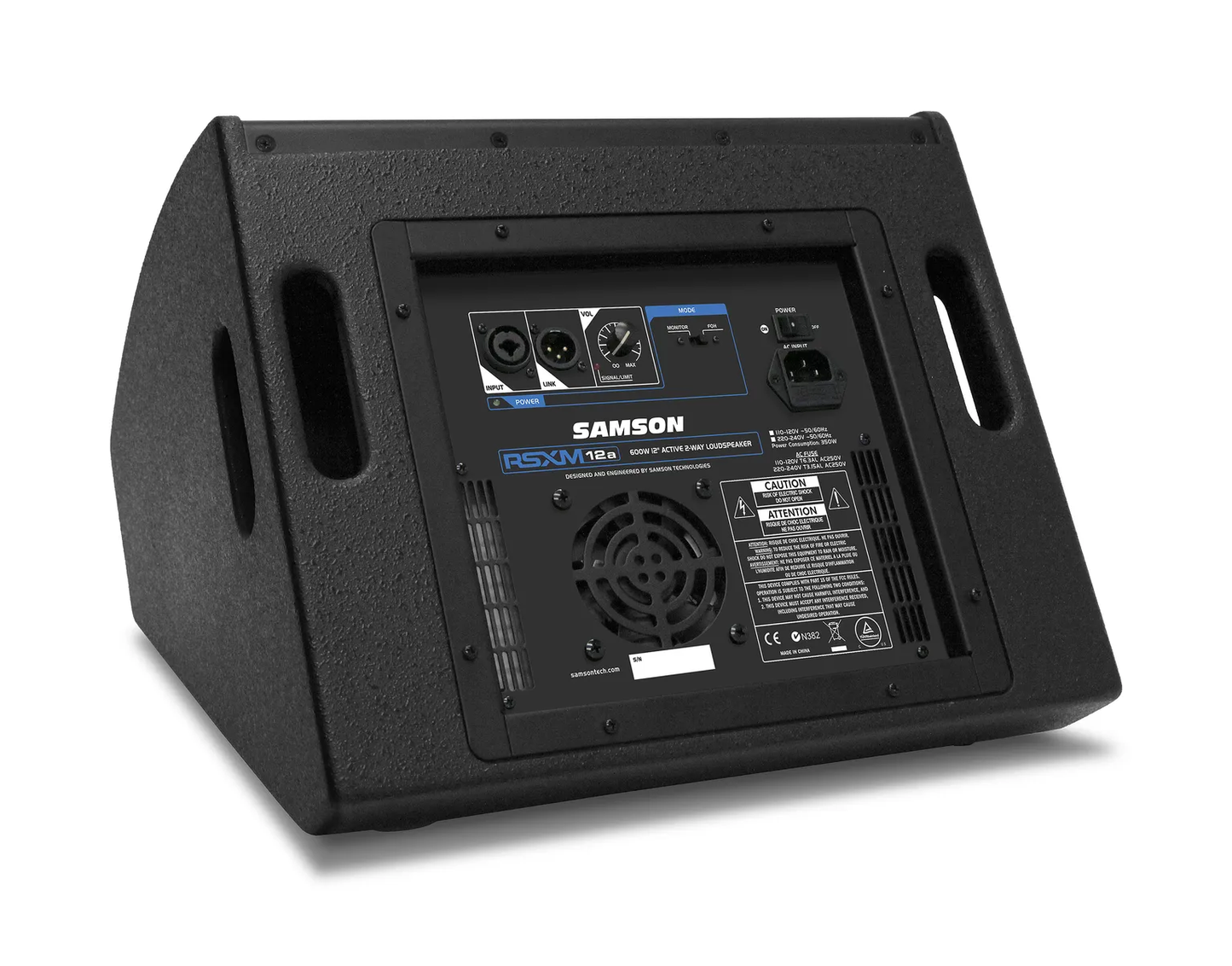 SAMSON RSXM12A 12" 800-Watt Coaxial Powered Stage Monitor - Poppa's Music 