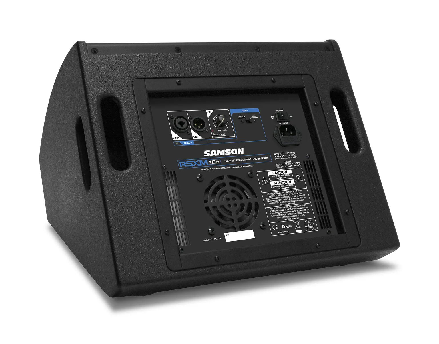 SAMSON RSXM12A 12" 800-Watt Coaxial Powered Stage Monitor - Poppa's Music 