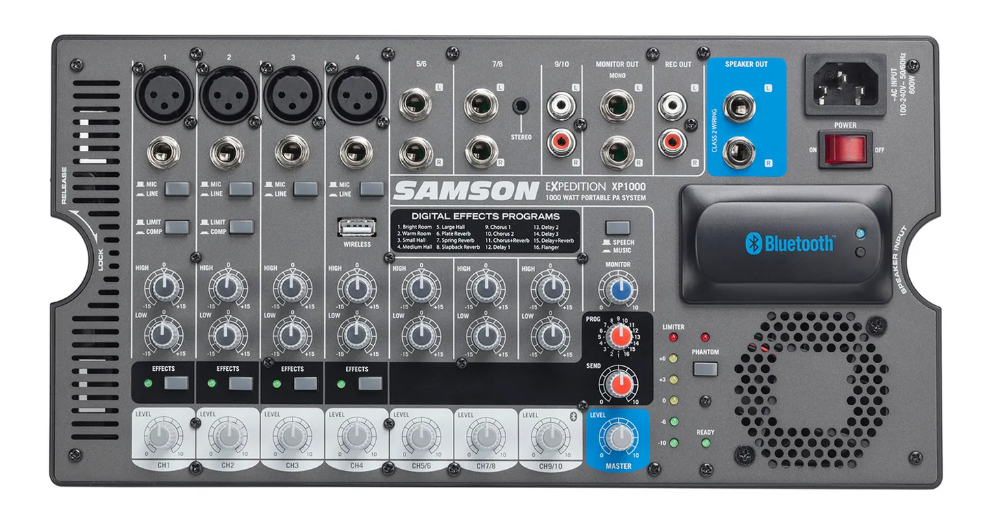 SAMSON Expedition XP1000 1000-Watt Portable PA System - Poppa's Music 