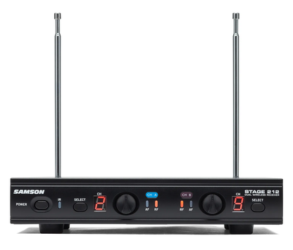 SAMSON Stage 212 Dual-Channel Handheld VHF Wireless System, Frequency-Selectable - Poppa's Music 