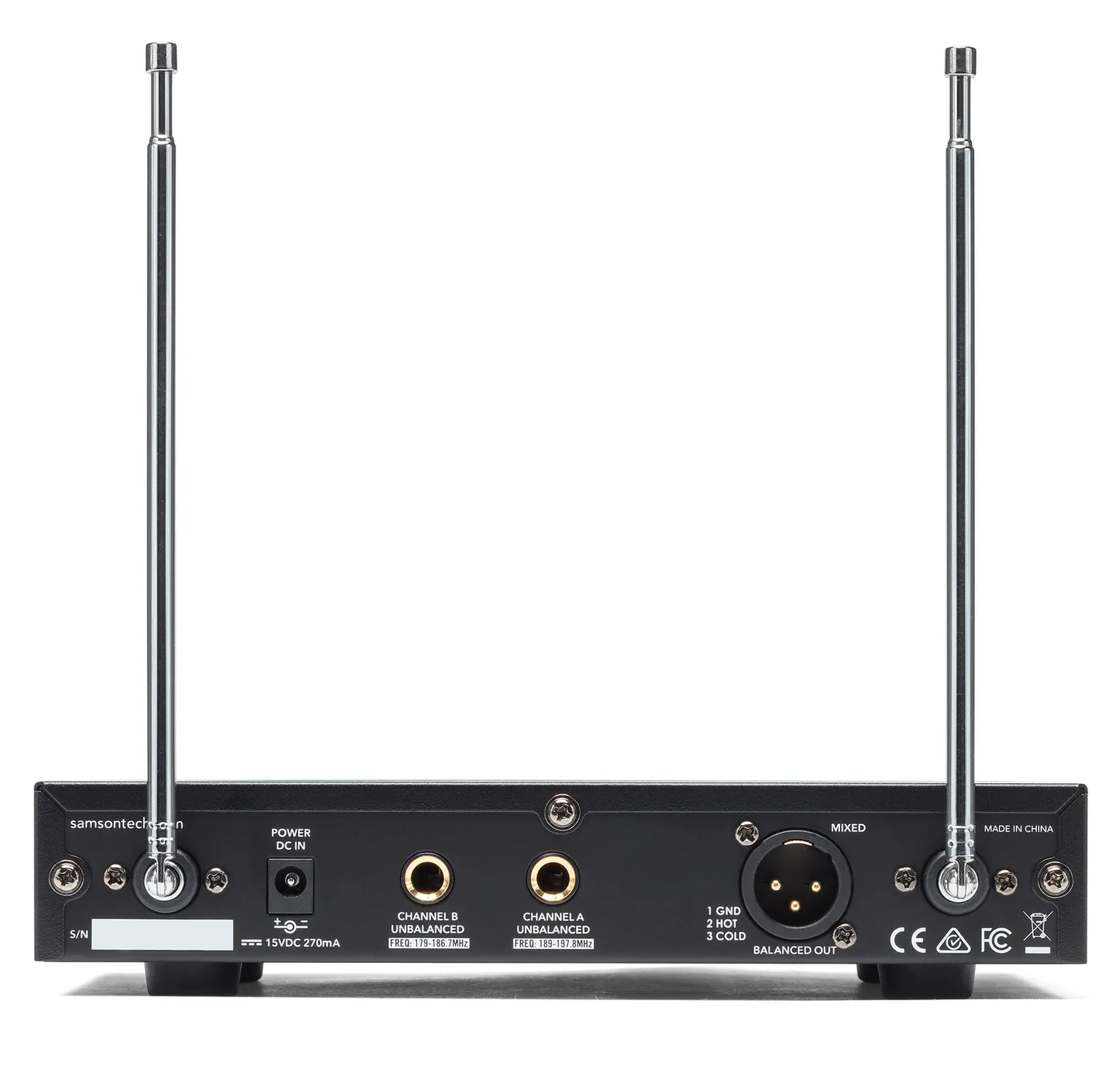 SAMSON Stage 212 Dual-Channel Handheld VHF Wireless System, Frequency-Selectable - Poppa's Music 