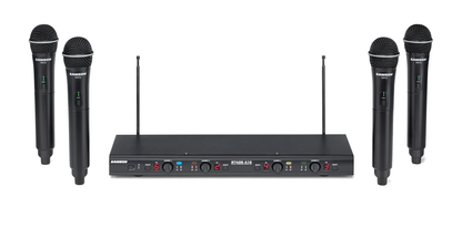 SAMSON Stage 412 Quad-Channel Handheld VHF Wireless System, Frequency Selectable - Poppa's Music 