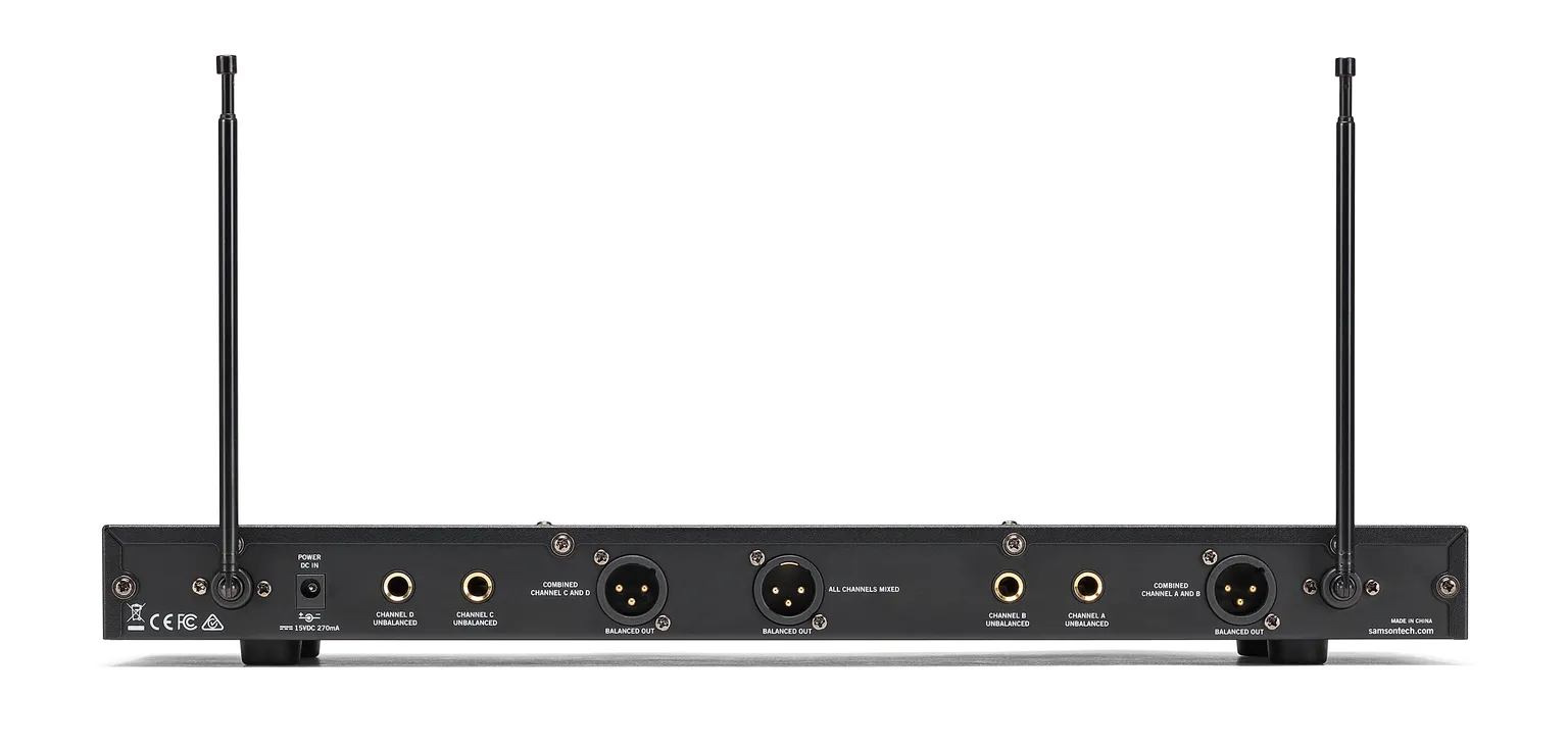 SAMSON Stage 412 Quad-Channel Handheld VHF Wireless System, Frequency Selectable - Poppa's Music 