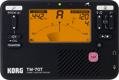 Korg TM70 Tuner/Metronome Combo Black TM70TBK