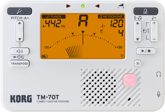 Korg TM70 Tuner/Metronome Combo White TM70TWH