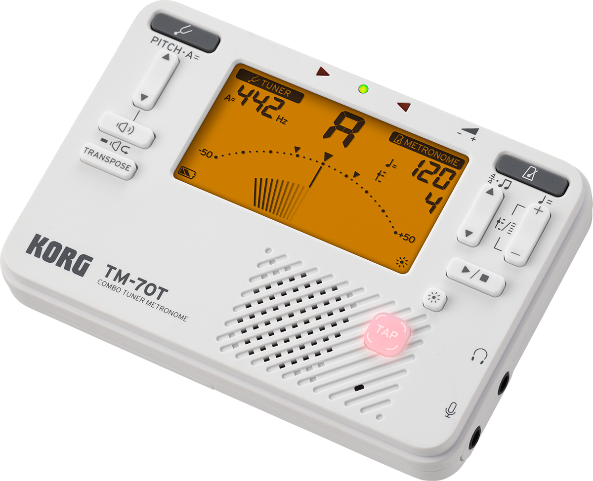Korg TM70 Tuner/Metronome Combo White TM70TWH