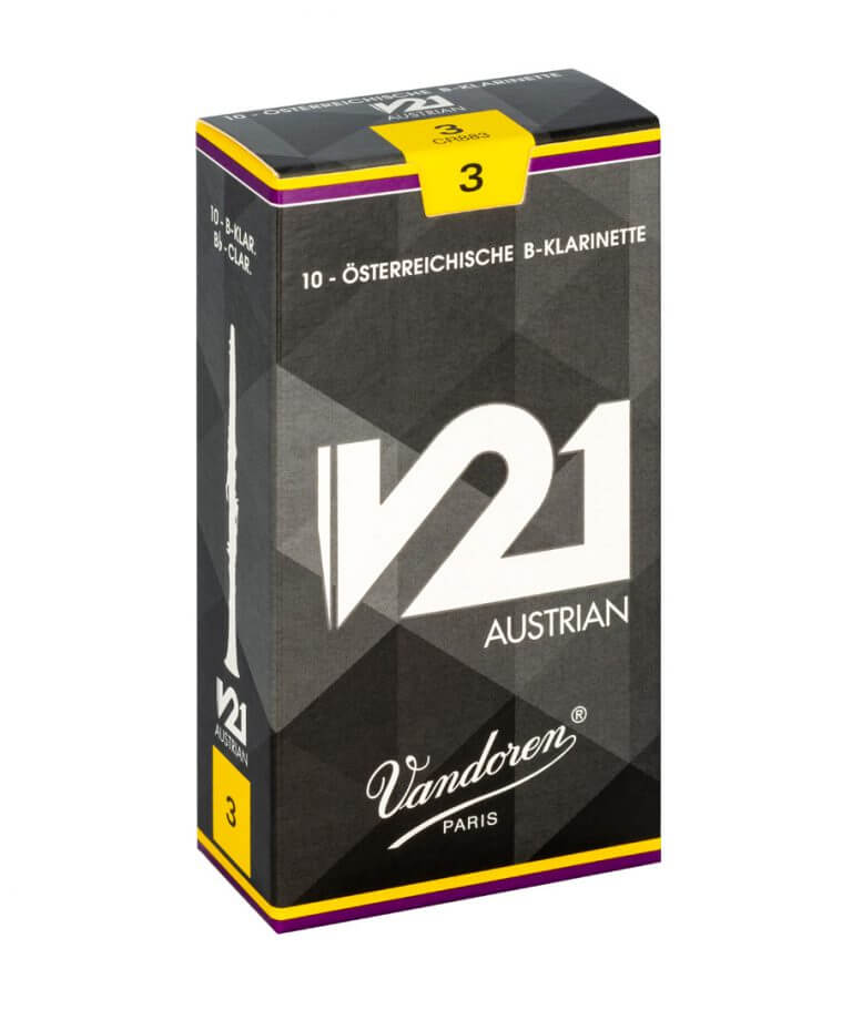 Vandoren Bb Clarinet V21 Austrian Reeds Strength #6 - Box of 10