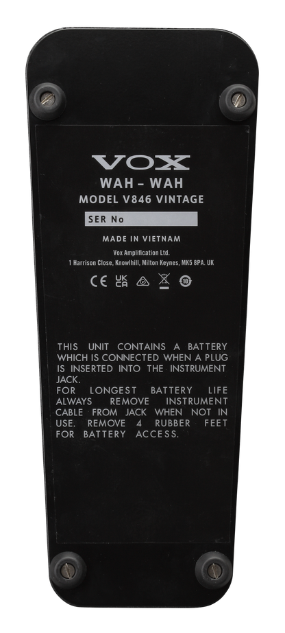 Vox V846 Vintage Reissue Wah Wah Pedal V846VINTAGE