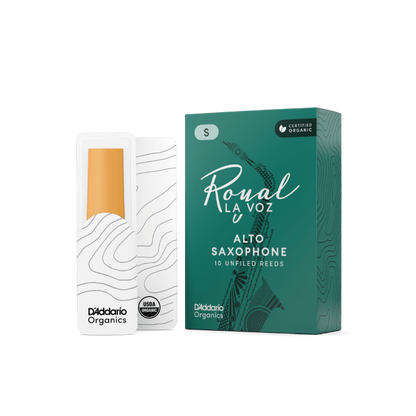 Royal La Voz Organic Alto Saxophone Reeds, Strength Hard, 10-pack