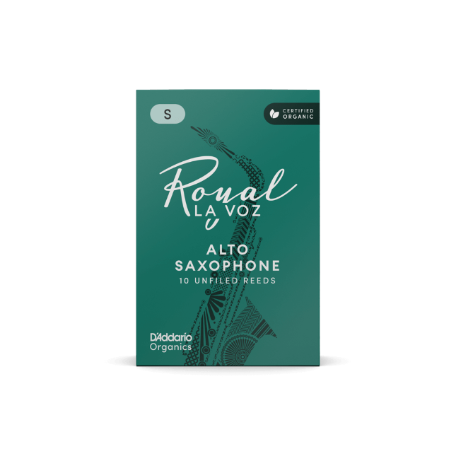 Royal La Voz Organic Alto Saxophone Reeds, Strength Hard, 10-pack