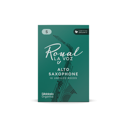 Royal La Voz Organic Alto Saxophone Reeds, Strength Hard, 10-pack
