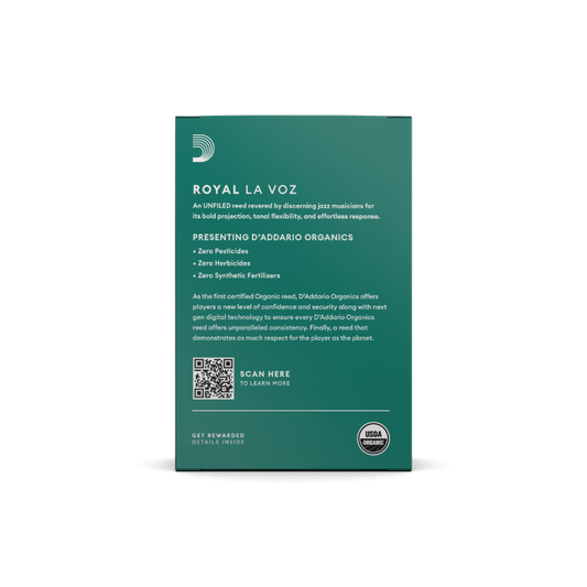 Royal La Voz Organic Alto Saxophone Reeds, Strength Hard, 10-pack