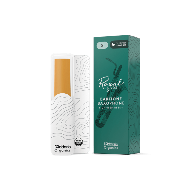 Royal La Voz Organic Baritone Saxophone Reeds, Strength Hard, 5-pack