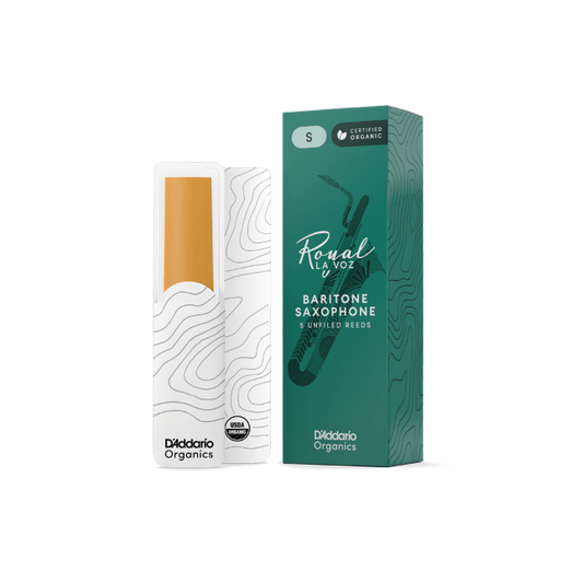 Royal La Voz Organic Baritone Saxophone Reeds, Strength Soft, 5-pack