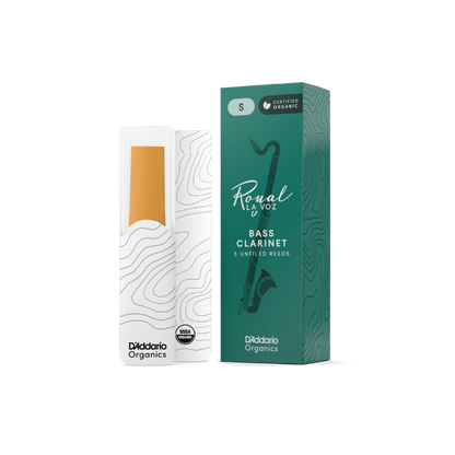 Royal La Voz Organic Bass Clarinet Reeds, Strength Hard, 5-pack